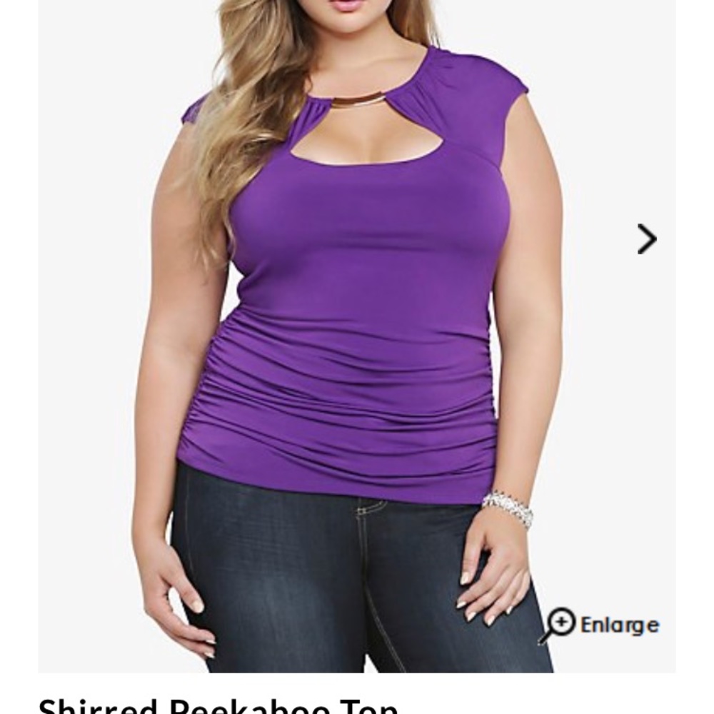 Torrid 5 keyhole royal purple top